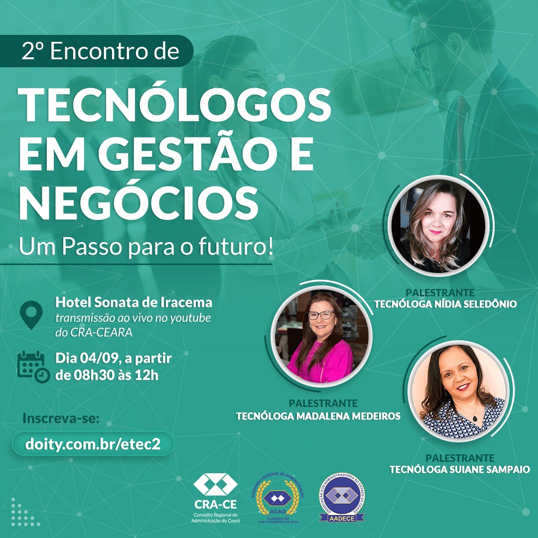 CRA-CE realiza encontro com tecnólogos neste sábado