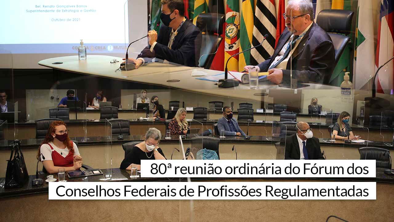 Conselhos profissionais participam de reunião híbrida no plenário do CFA