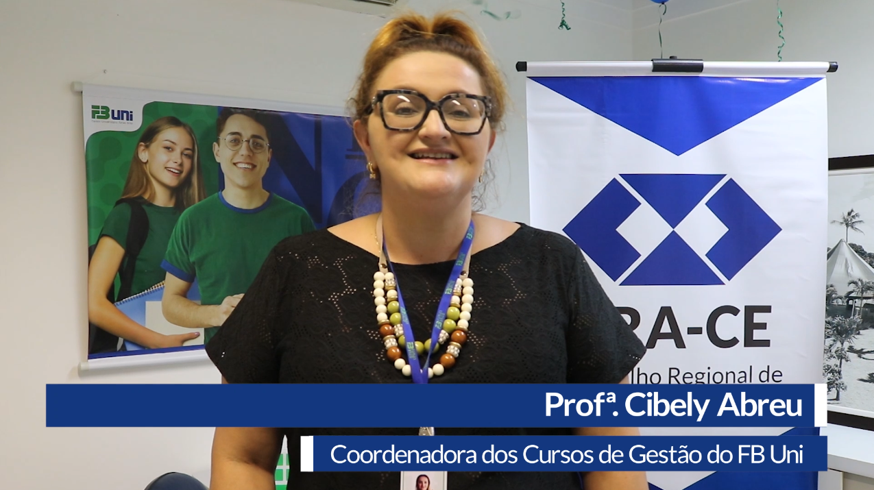 A Coordenadora dos Cursos de Gestão do FB Uni Profª. Cibely Abreu, comenta sobre a visita do CRA Itinerante