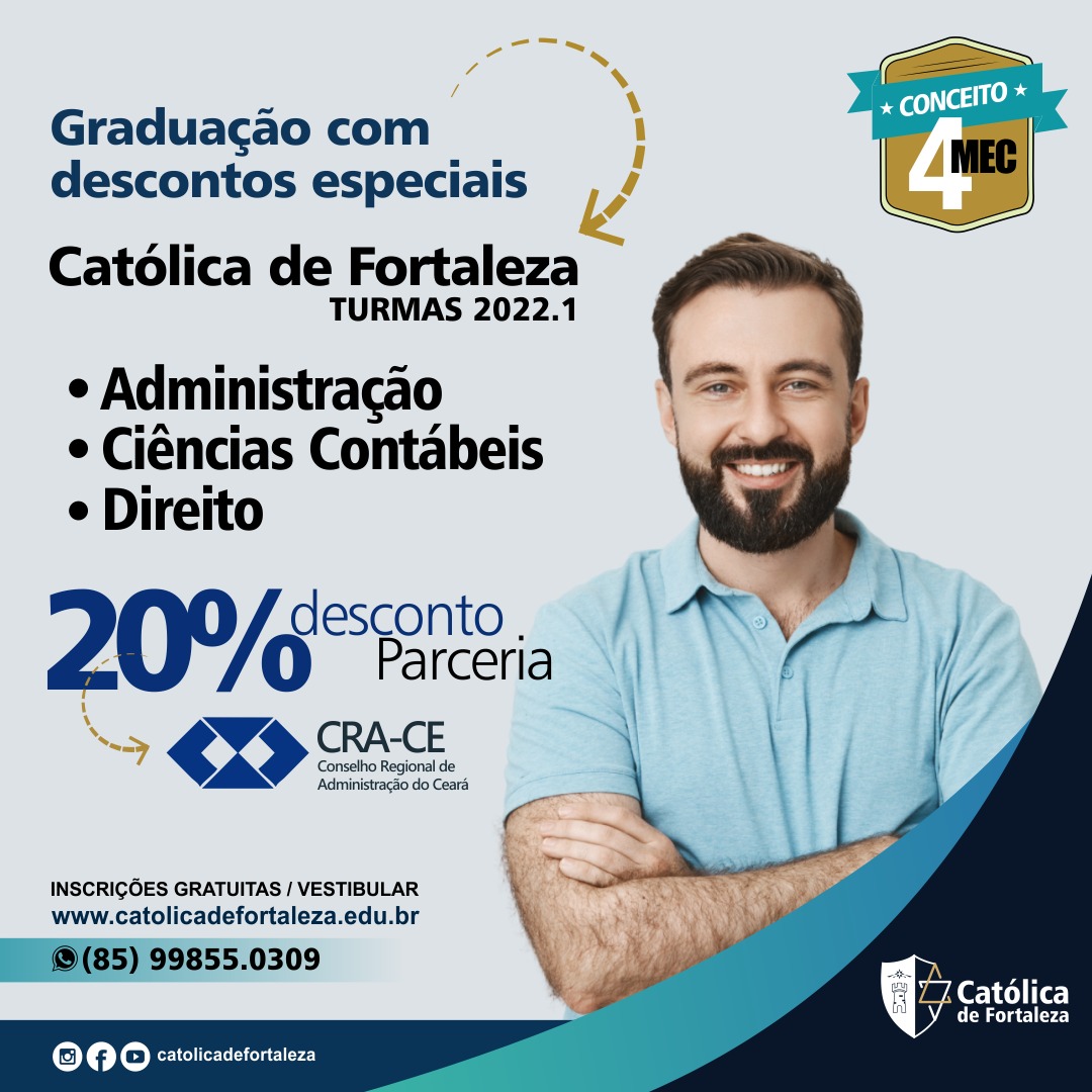 Clube de Vantagens: 20% em graduação