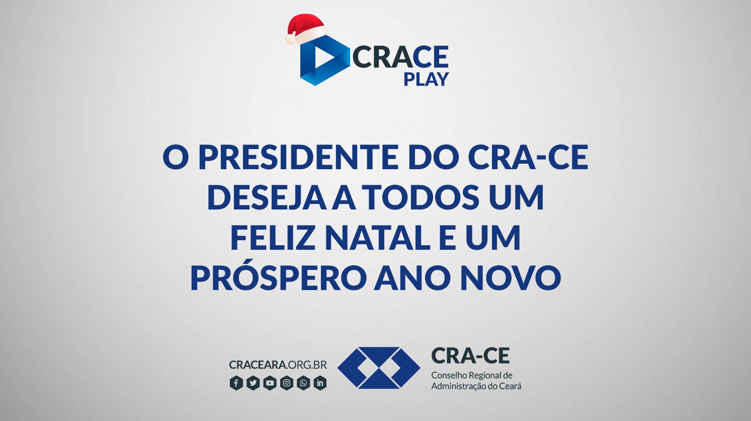 O Presidente do CRA-CE Deseja a Todos um Feliz Natal e um Próspero Ano Novo