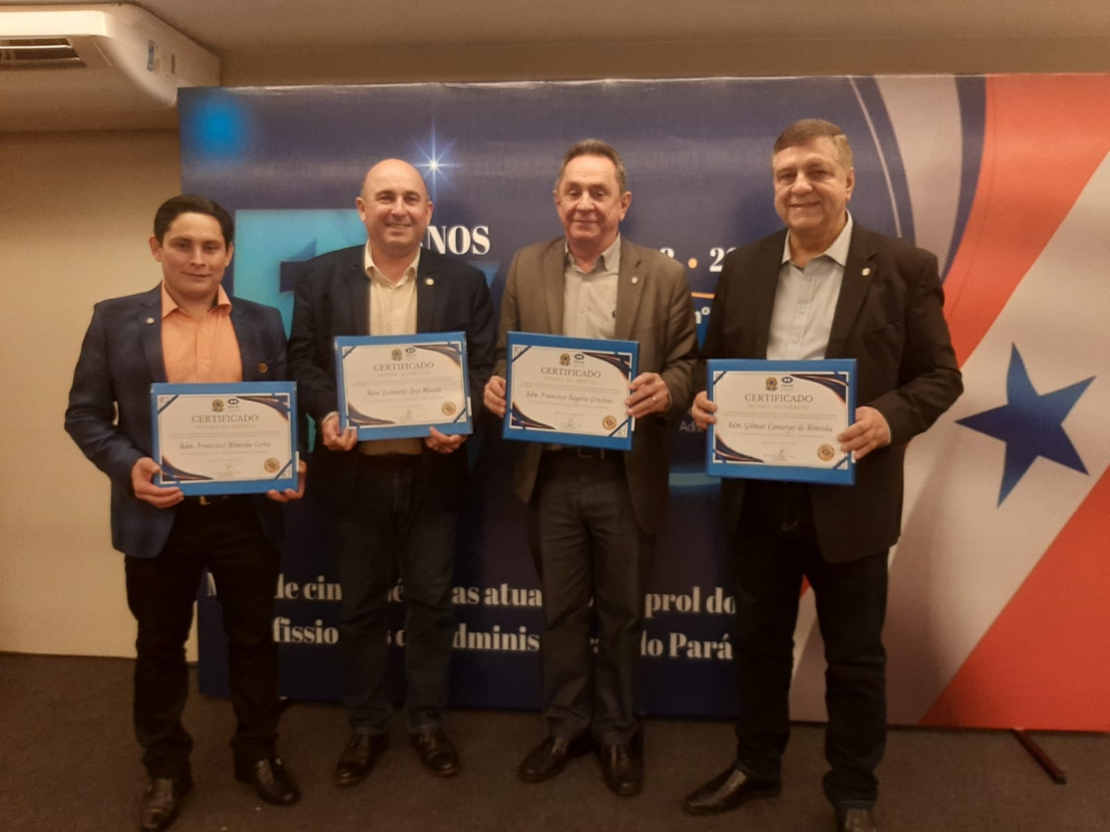 Presidentes do CFA e CRA-CE Recebem Homenagem por Serviços Prestados à Administração na Comemoração dos 55 anos do CRA-PA