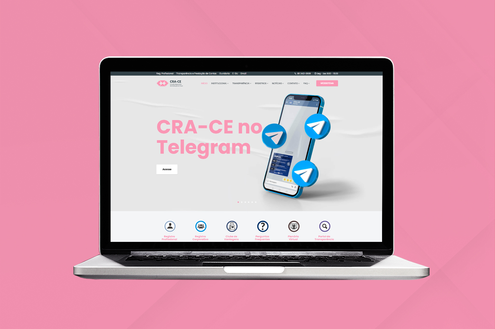 CRA-CE em Rosa: Nono Ano de Mudança de Cores no Site em Apoio ao Outubro Rosa e à Conscientização sobre o Câncer de Mama